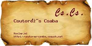 Csutorás Csaba névjegykártya