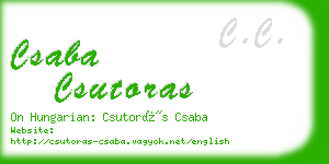 csaba csutoras business card